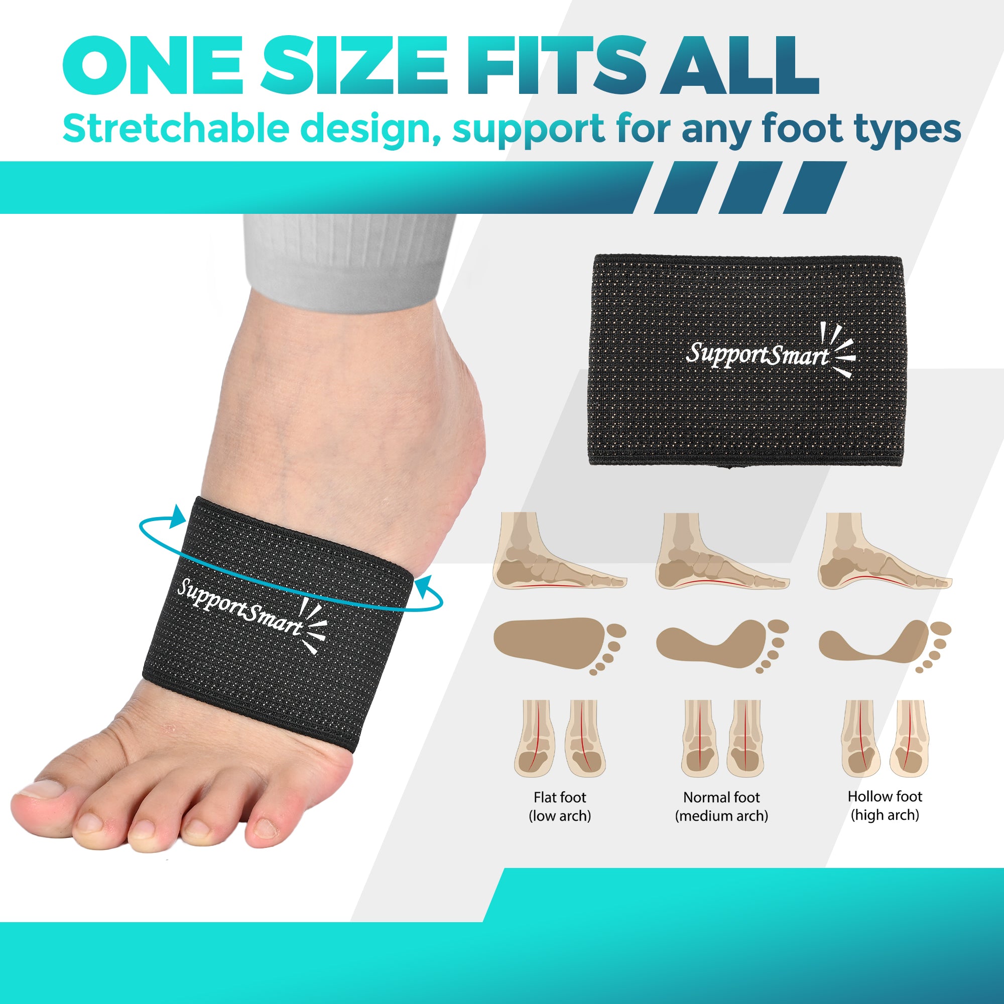 Smart Compression Copper Infused Arch Sleeve