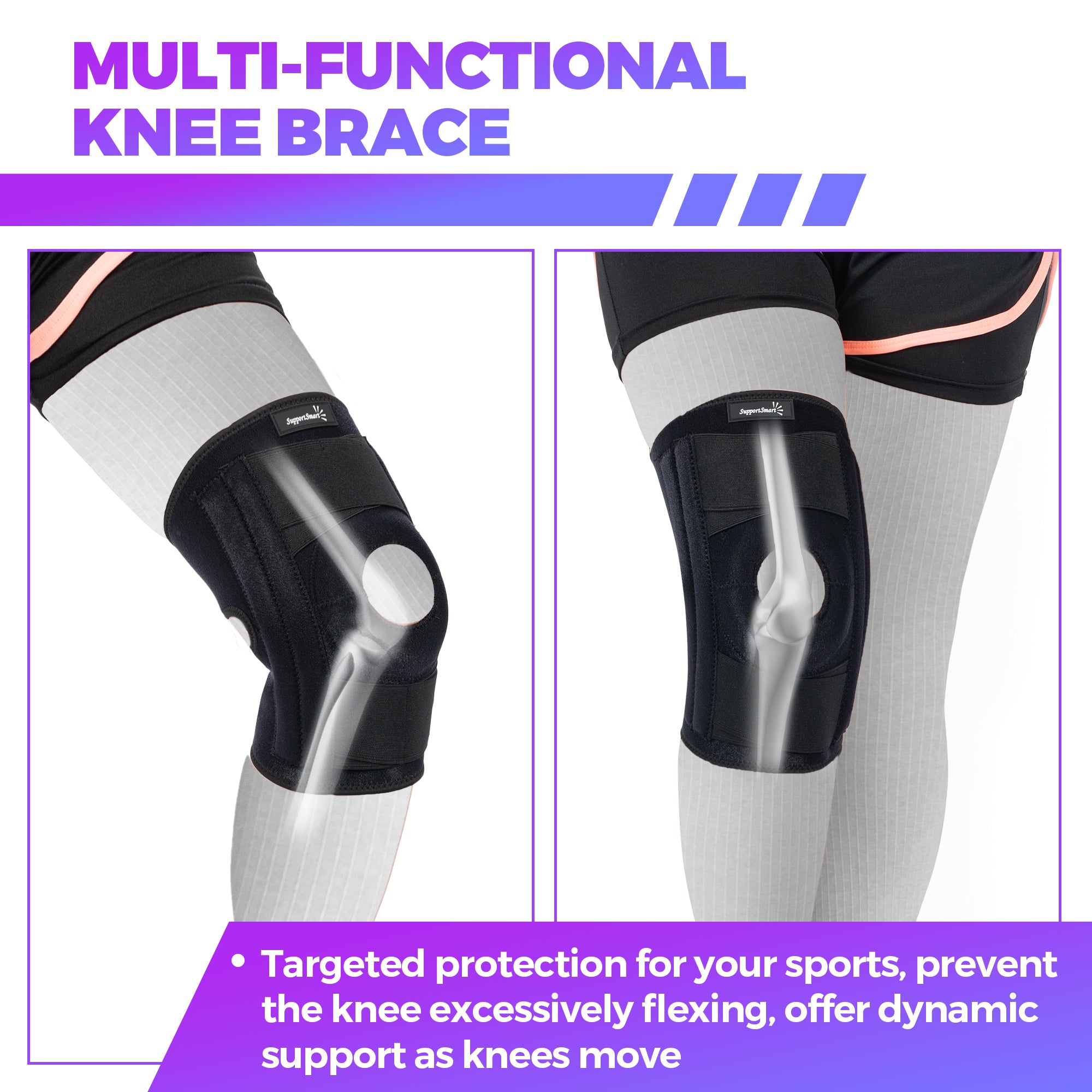 Knee Brace With Adjustable Side Stabilizers