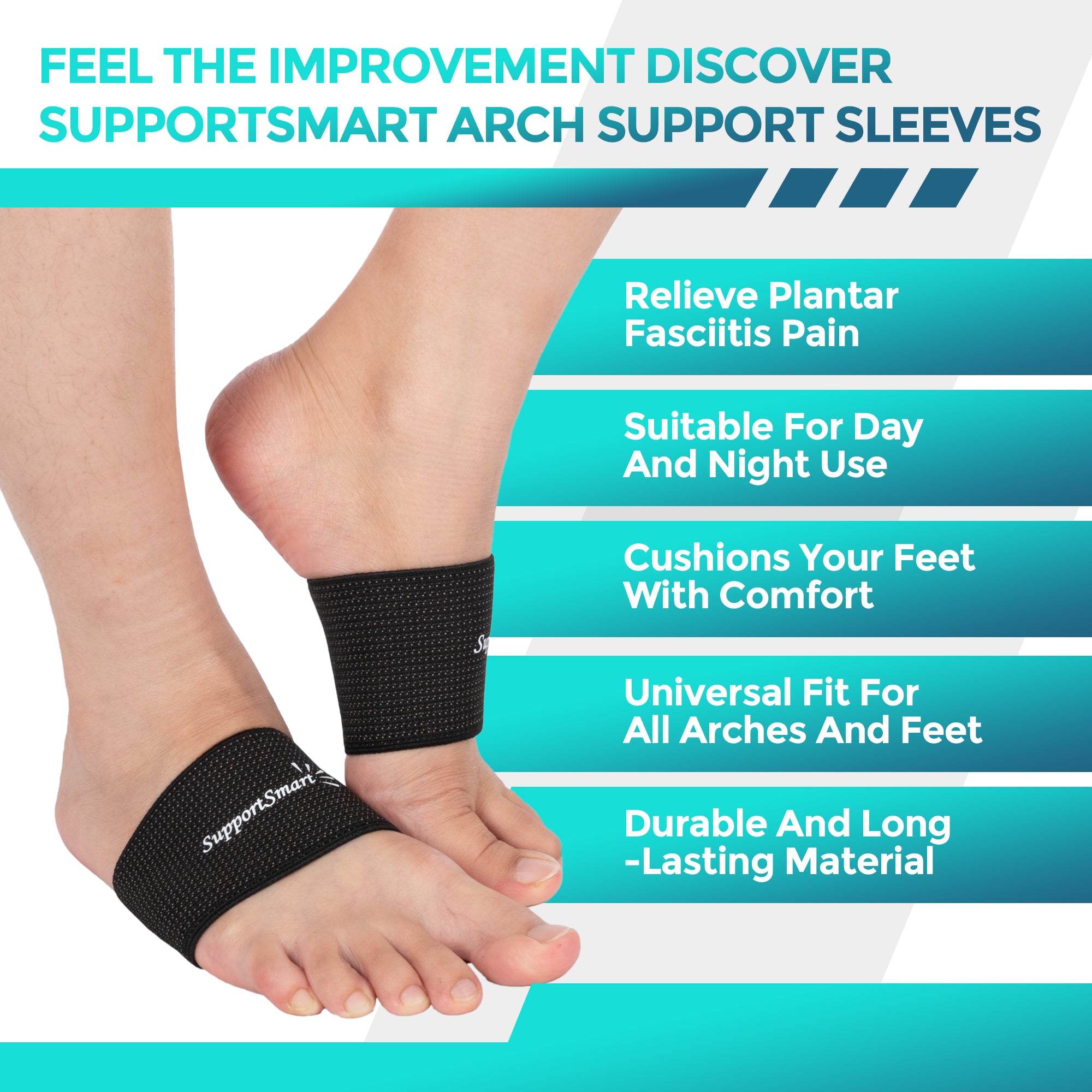 Smart Compression Copper Infused Arch Sleeve